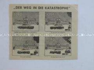 Illustriertes Flugblatt des konservativen Wahlbündnisses "Vaterstädtischer Bund" zur Bürgerschaftswahl in Hamburg 1949