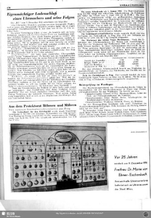 Eigenmächtiger Ladenschluß eines Uhrmachers und seine Folgen
