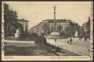 Ansichtskarte Belle-Alliance-Platz, Friedenssäule [2/3]