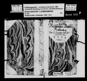 Protokolle des Deutschordensamts Neuhaus