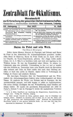 11. Heft (Mai 1927)