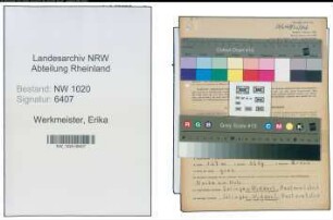 Entnazifizierung Erika Werkmeister , geb. 18.09.1920 (Naeherin)
