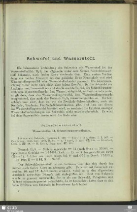 Schwefel und Wasserstoff