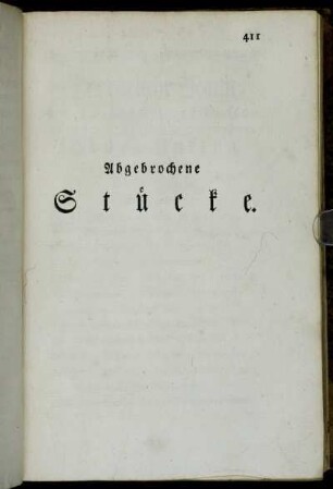 Abgebrochene Stücke