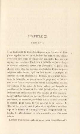 Chapitre XI. Droit civil