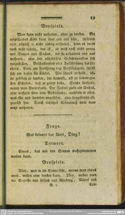 Frage. Was bedeutet das Wort, Ding?