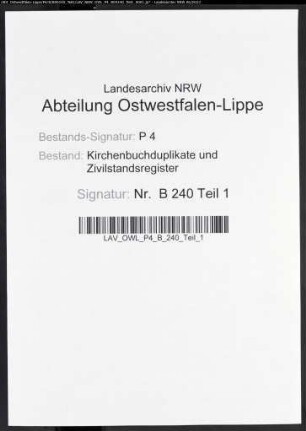 Heiratsbelege zum Zivilstandsregister von Unna (H 1812)