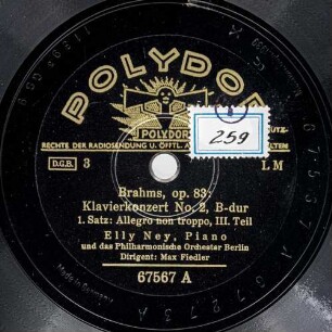 Klavierkonzert No. 2, op. 83 (1. Satz: Allegro)