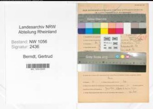 Entnazifizierung Gertrud Berndt , geb. 24.01.1920 (Angestellte)