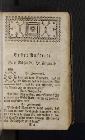 [Erster Auftritt. - Fünfter Auftritt.]