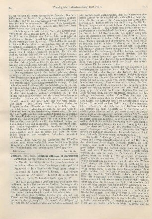 141-143 [Rezension] Guiraud, Jean, Questions d‘Histoire et d‘Archéologie chrétienne