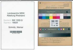 Entnazifizierung Werner Schmitz, geb. 22.03.1922 (Kellner)