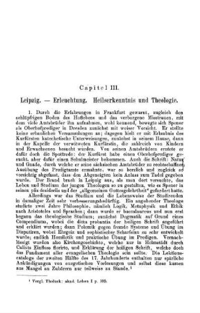 Capitel III. Leipzig. - Erleuchtung. Heilserkenntnis und Theologie.