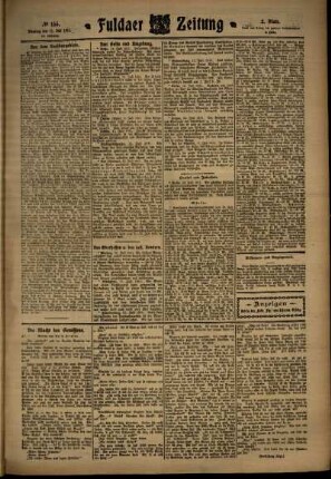 Zweite Ausgabe vom Dienstag, den 11. Juli 1911.