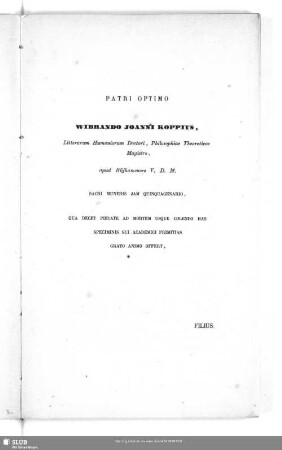 Patri Optimo Wibrando Joanni Koppius