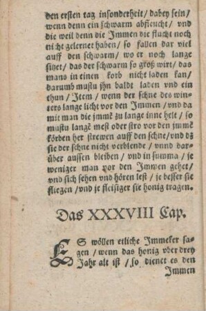 Das XXXVIII Cap. Von altem honige vnd krauthonig.