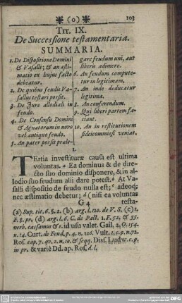 Tit. IX. De Successione testamentaria