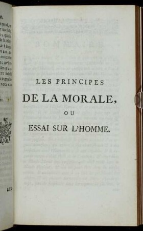 Les Principes De La Morale Ou Essai Sur L'Homme
