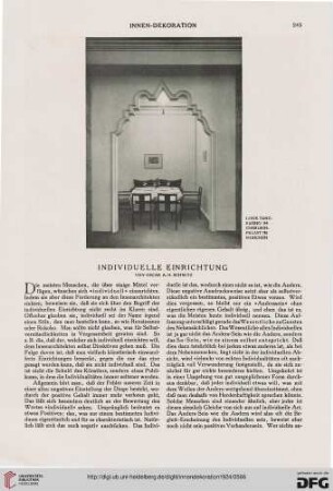 35: Individuelle Einrichtung, [1] : von Oskar A. H. Schmitz