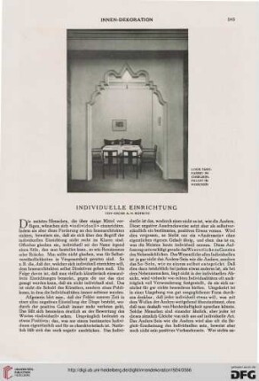 35: Individuelle Einrichtung, [1] : von Oskar A. H. Schmitz