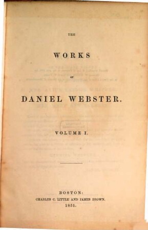 The works of Daniel Webster. 1