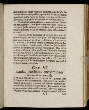 Cap. VI. causas mediatas proximiores & remotiores recenset.
