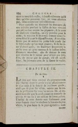 Chapitre IX. De la Cire.