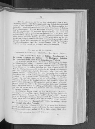 Sitzung am 22. April 1913.