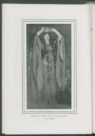 Retrato de Ellen Terry en Lady Macbeth.