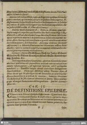 Cap. II. De Definitione Epilepsiae