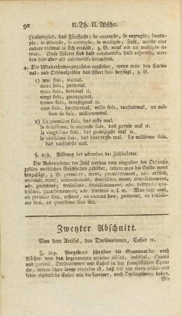 Zweyter Abschnitt. Von dem Artikel, den Declinationen, Casus