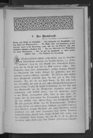 V. Der Wachdienst.