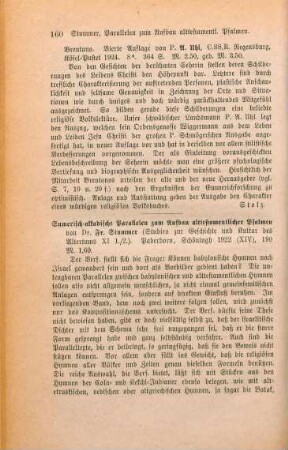 160-161 [Rezension] Stummer, Friedrich, Sumerisch-akkadische Parallelen zum Aufbau alttestamentlicher Psalmen