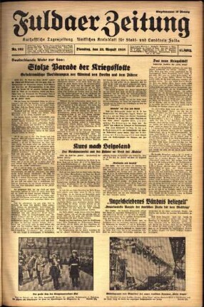 Ausgabe vom Dienstag, den 23. August 1938.