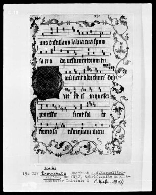 Chorbuch: Initiale Q