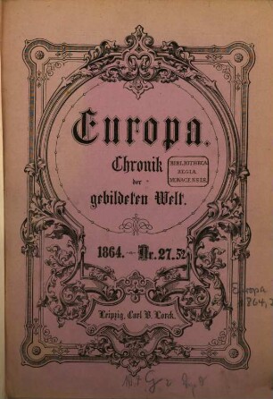 Europa : Chronik der gebildeten Welt. 1864,2, 1864,[2]