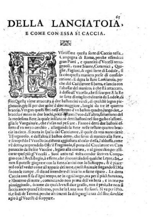 Della Lanciatoia e come con Essa si Caccia
