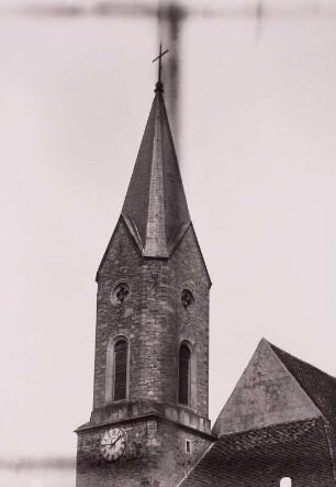 Dahlen, Stadtkirche, Turm von Südwesten