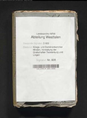 Der Verkauf der im Osnabrückischen belegenen königlich Tecklenburgischen Eigenbehörigen und davon einzusendende Extrakte