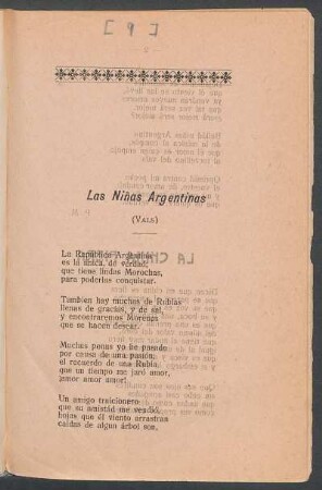Las niñas argentinas : (Vals)