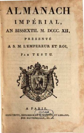 Almanach impérial : annuaire. 1812