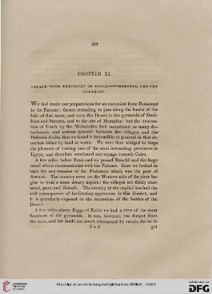 Chapter XI: Voyage from Benisouep to Cairo. - Memphis, and the Pyramids