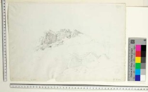 Studie zu bewachsenen Felsen in der Serpentara