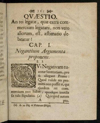 1-48, Quaestio.
