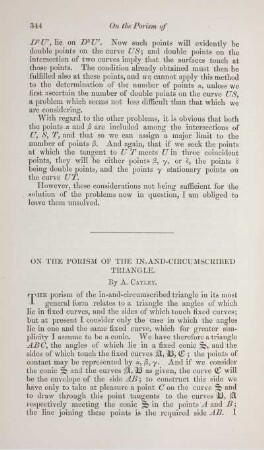 On the porism of the in- and-circumscriebed triangle.
