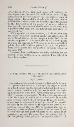 On the porism of the in- and-circumscriebed triangle.