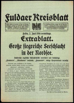 Erste Ausgabe vom Freitag, den 02. Juni 1916.