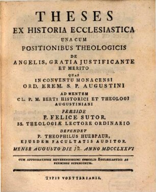 Theses ex historia ecclesiastica