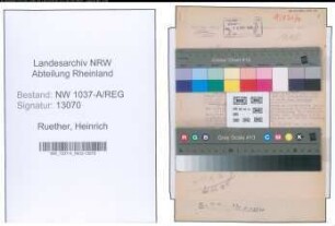 Entnazifizierung Heinrich Ruether , geb. 00.00.0000 (Lehrer)