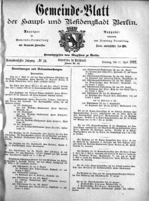 1892,16: No. 16, 17. April 1892